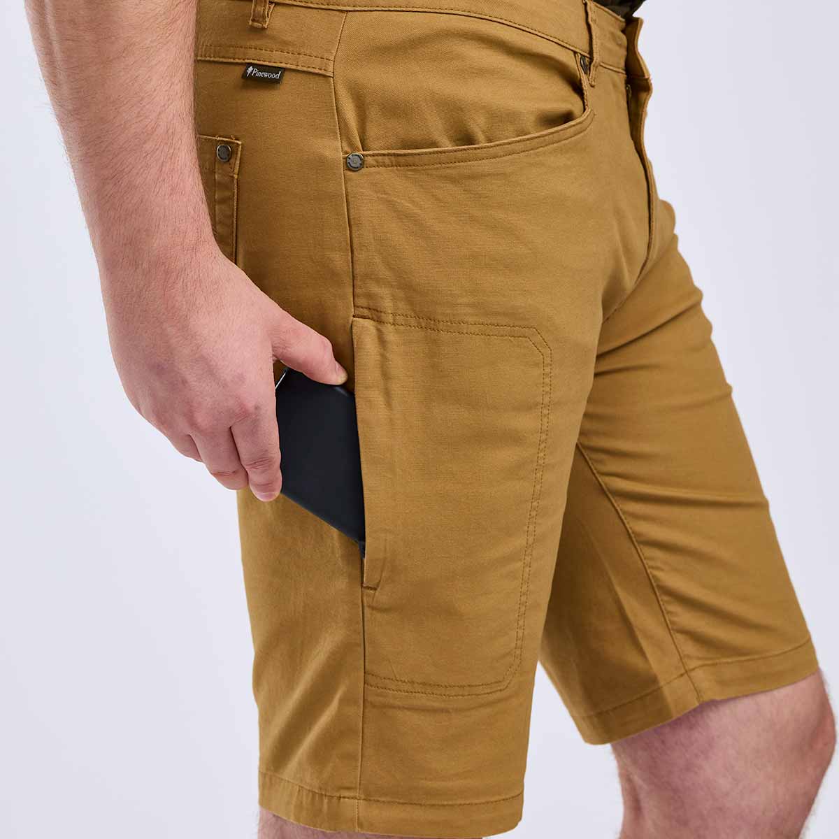 Pinewood Varnamo Vintage Canvas Shorts - Sand - Pocket