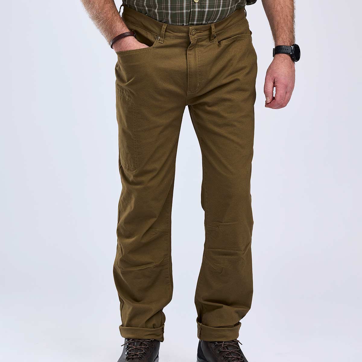 Pinewood Varnamo Vintage Canvas Trousers - Olive Brown 