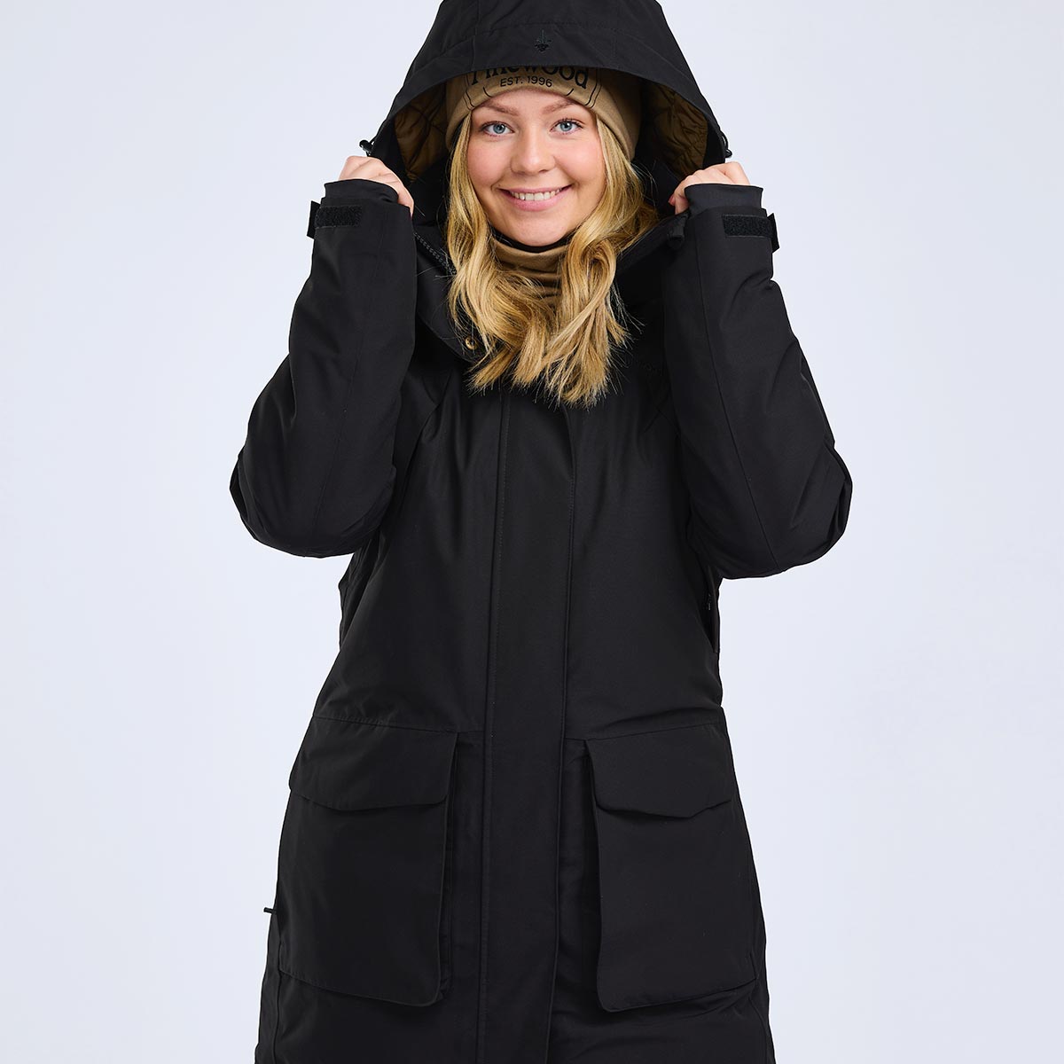 Pinewood Wilda Women's Padded Parka - Black - Hood
