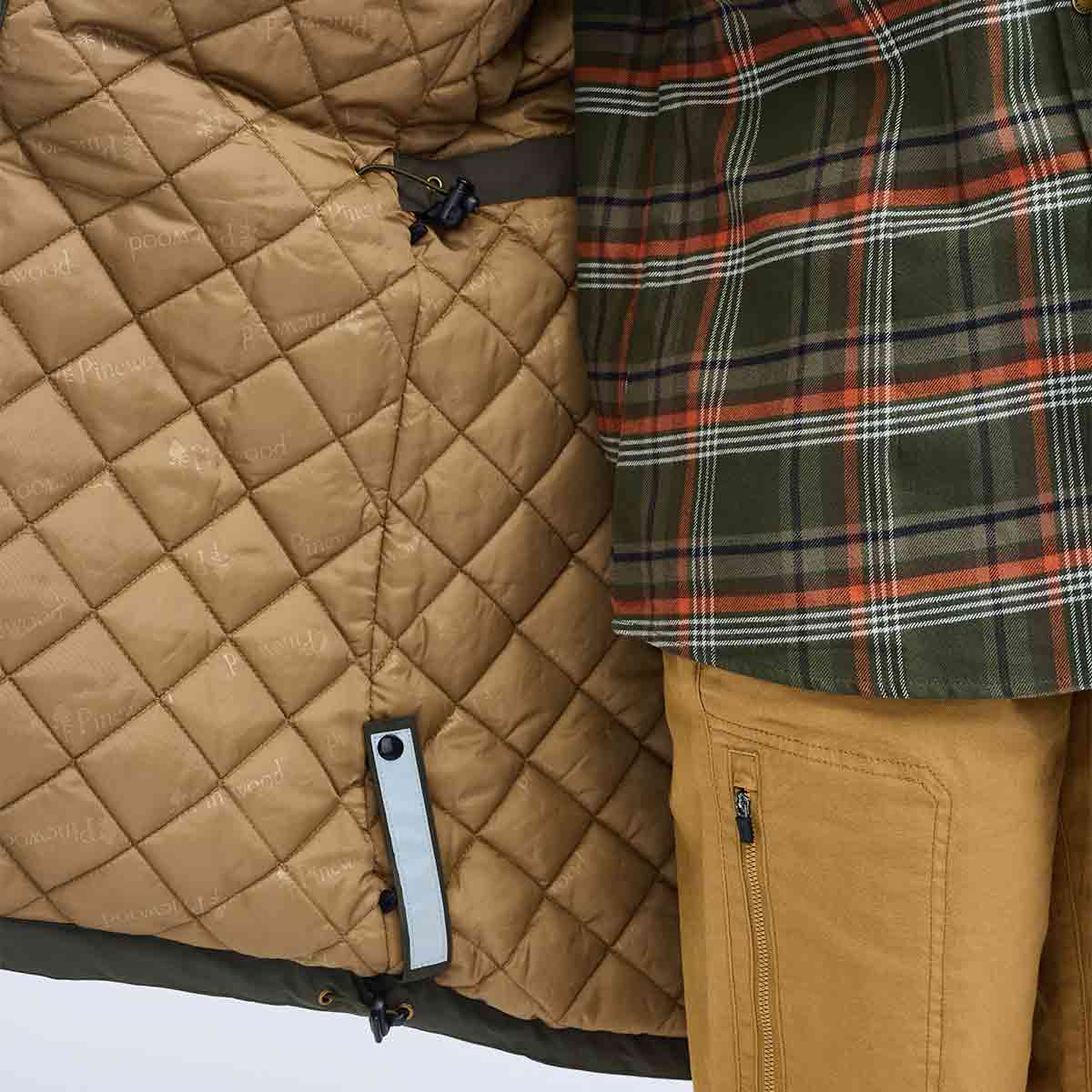 Pinewood Wilda Women's Padded Parka - Moss Green - Interior