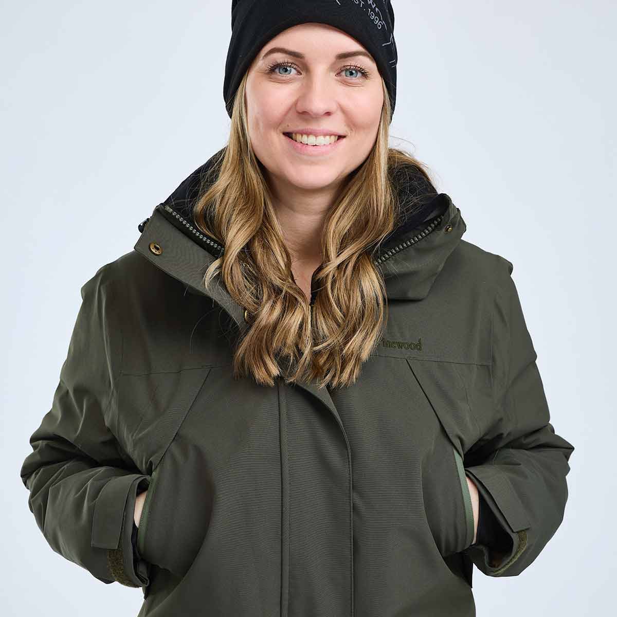 Pinewood Wilda Women's Padded Parka - Moss Green
