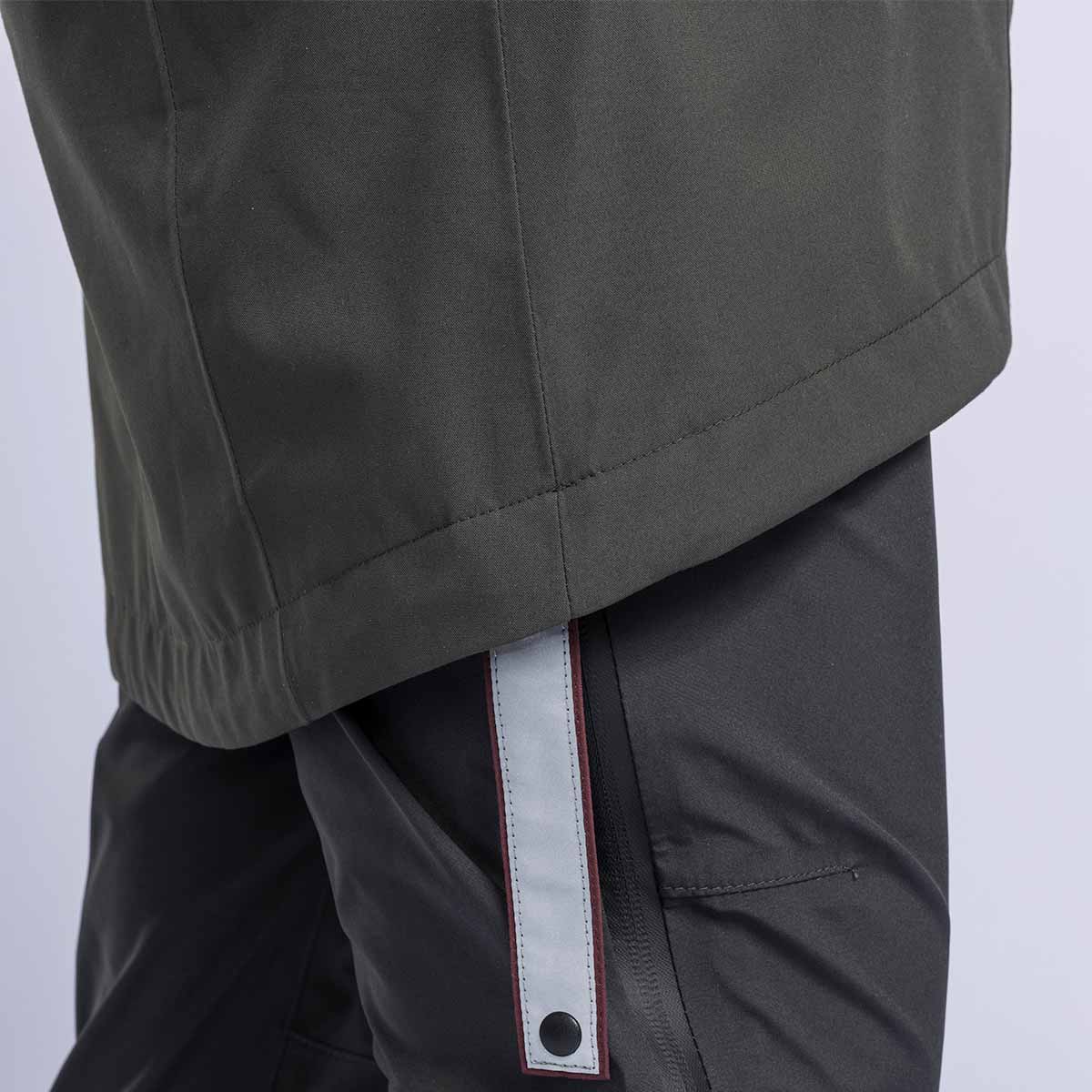 Pinewood Women's Rain Parka - Dark Green - Detail