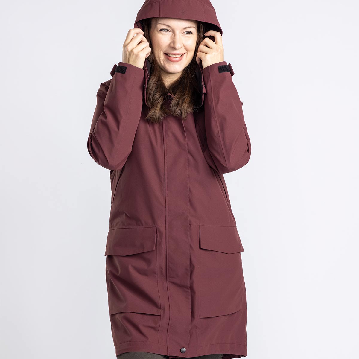 Pinewood Women's Rain Parka - Earth Plum