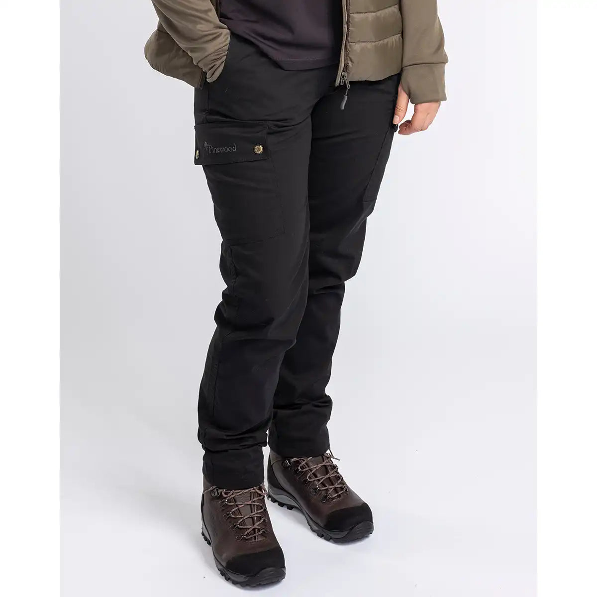 Pinewood Finnveden Classic Women's Trousers- Black- On Model