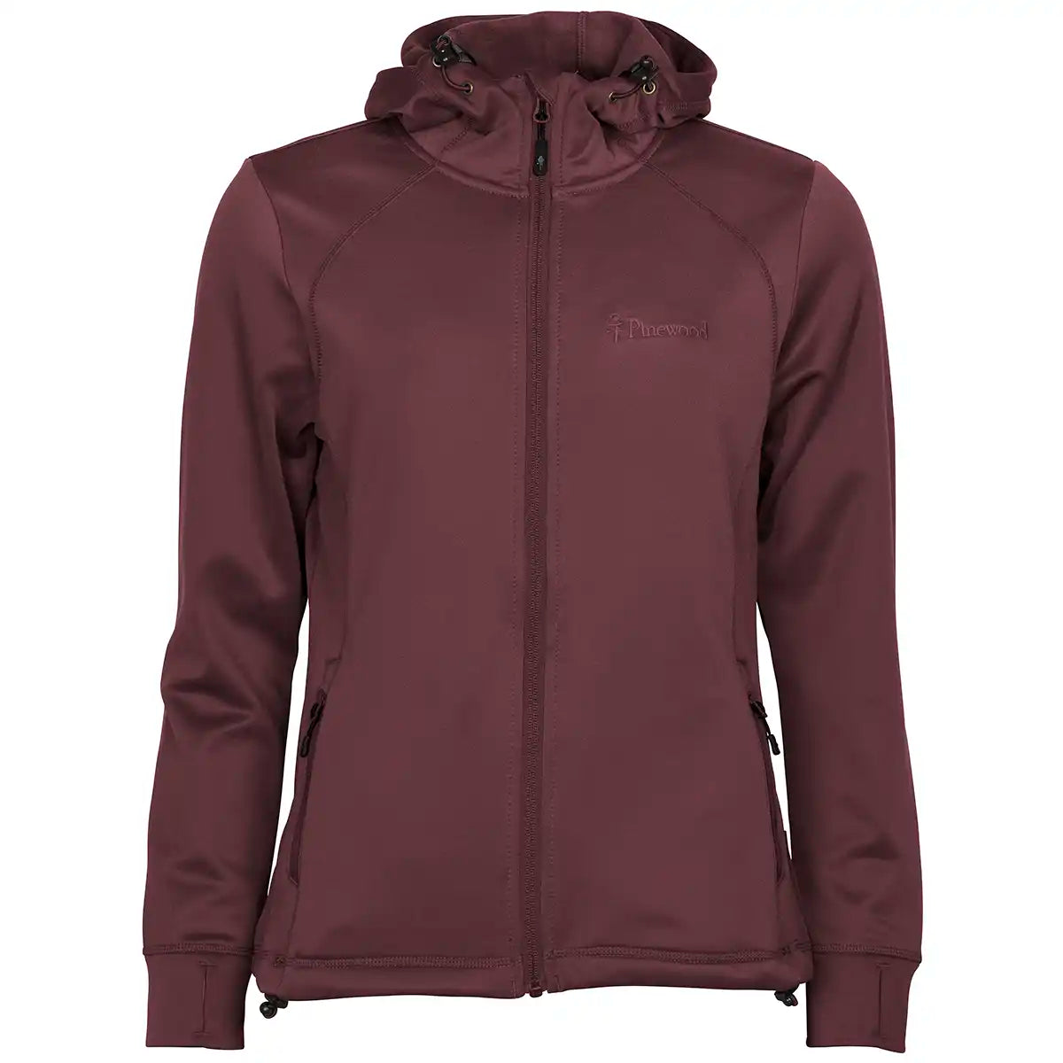 Pinewood Finnveden Women's Hoodie- Earth Plum- Front