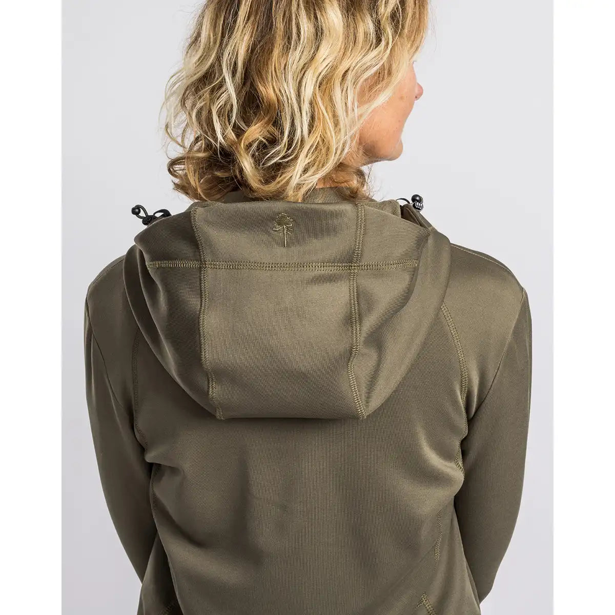 Pinewood Finnveden Women's Hoodie- Olive- Hood 