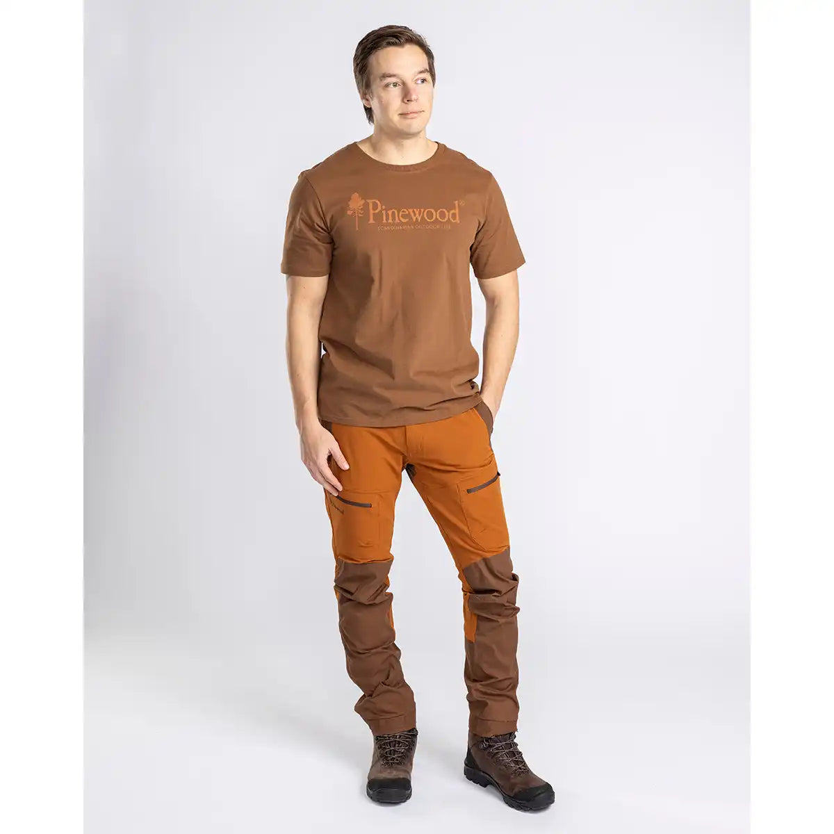 Pinewood Finnveden Hybrid Trousers - Fudge/Nougat - Worn by Model