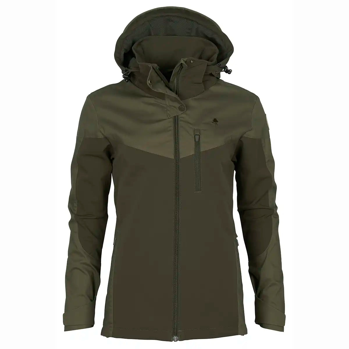 Pinewood Finnveden Hybrid Women's Jacket - Dark Olive/Hunting Olive - Front