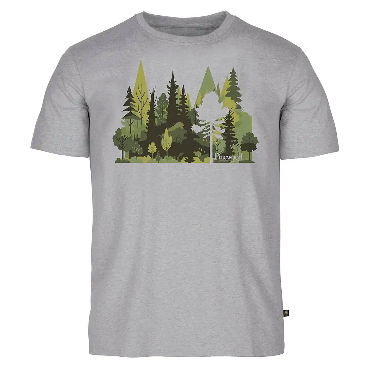 Pinewood Finnveden Recycled Outdoor T-Shirt - Light Grey Forest