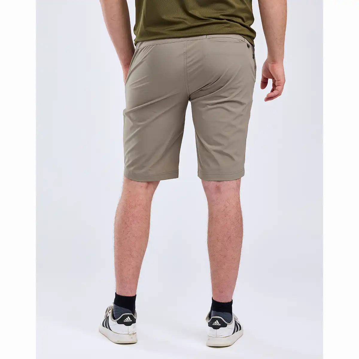 Pinewood Finnveden Sports Light Shorts - Mole Brown - Worn By Model - Rear