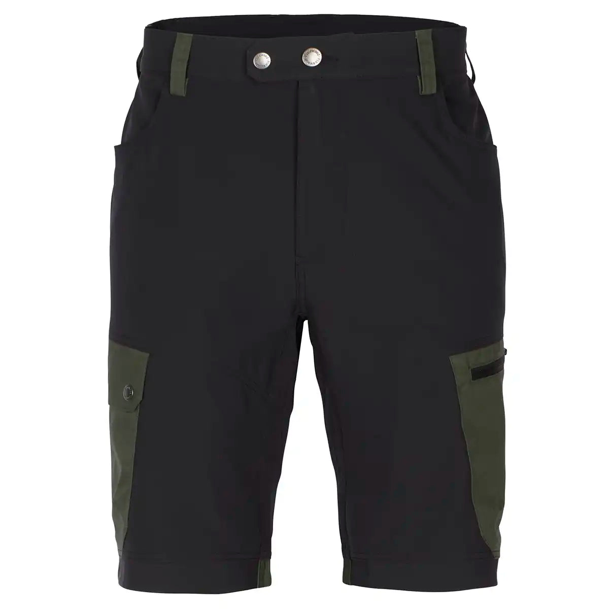 Pinewood Finnveden Trail Hybrid Shorts - Black/Moss Green - Front