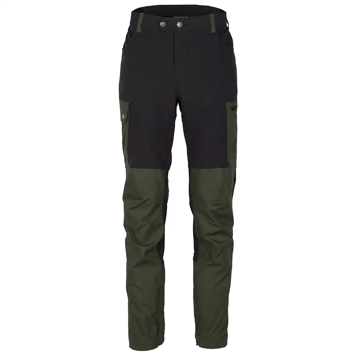 Pinewood Finnveden Trail Hybrid Trousers - Black/Moss Green - Front