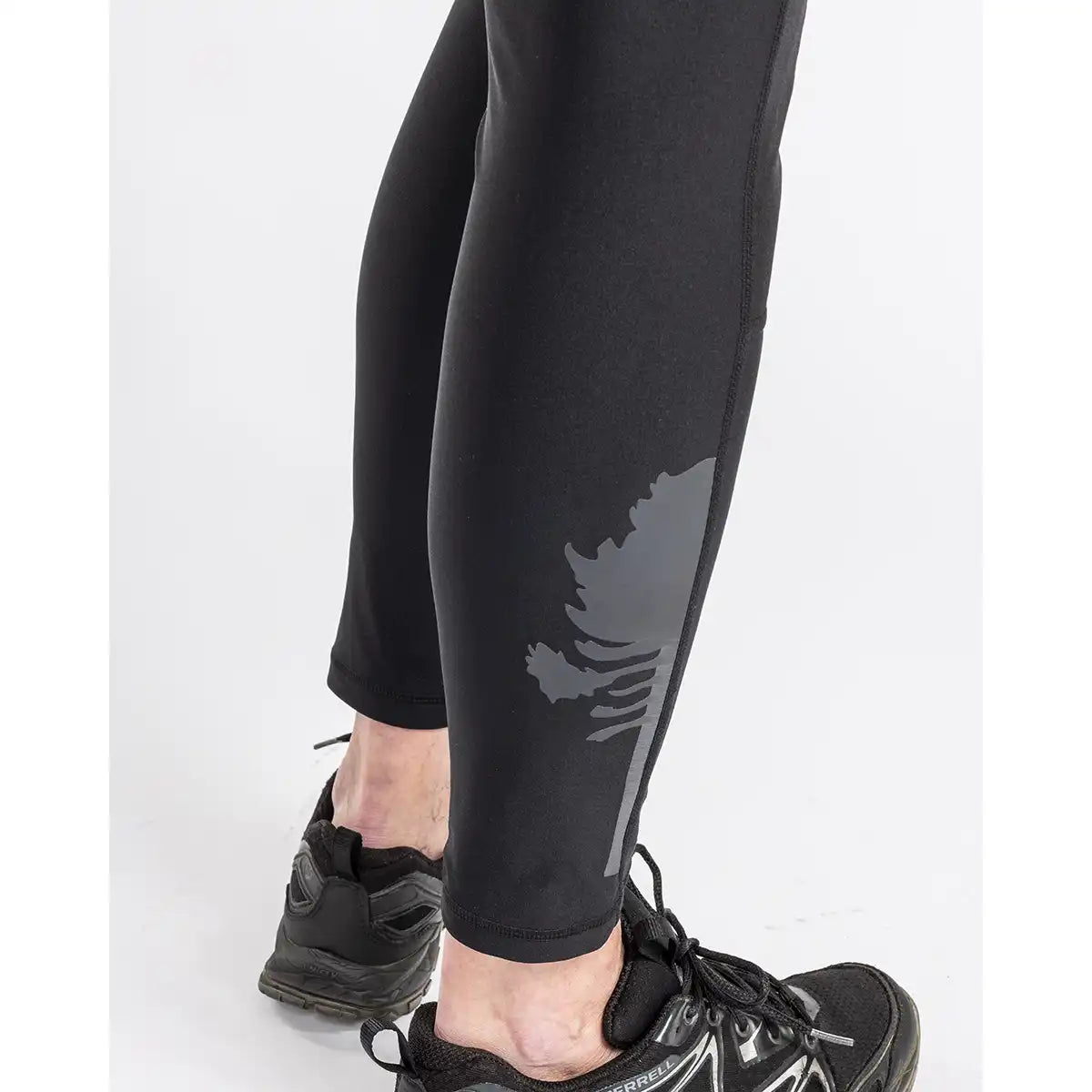 Pinewood Finnveden Women's Active Tights- Black- Pinewood Leg Print