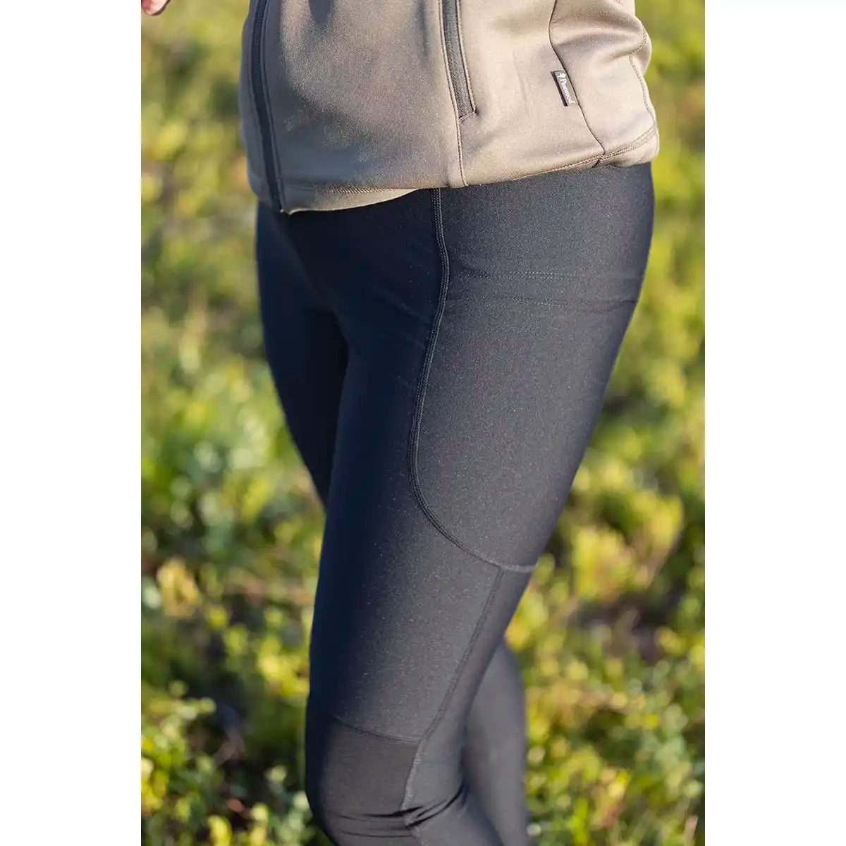 Pinewood Finnveden Women's Active Tights- Black- Open Pocket Detail