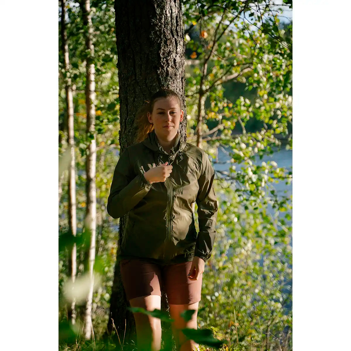 Pinewood Finnveden Windblock Women's Jacket- Green- Lifestyle- On Model