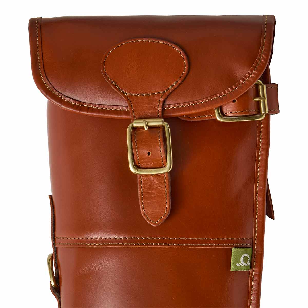 Chathams Premium Pull Up Leather Gun Slip - Chestnut - Details