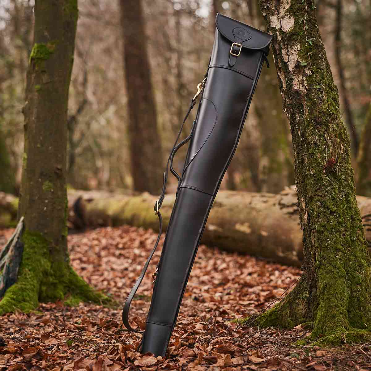 Chatham Premium Pull Up Leather Gun Slip - Dark Brown