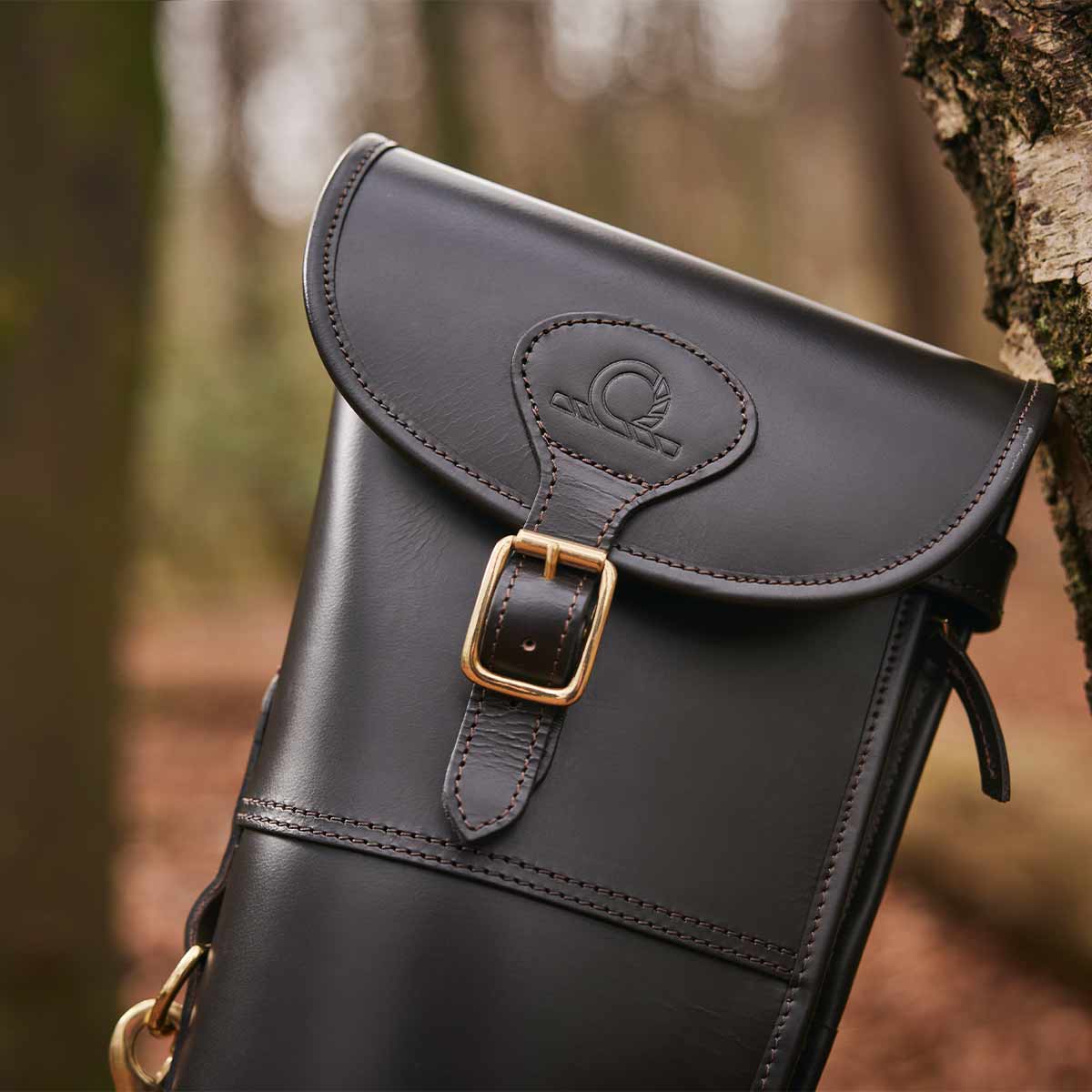 Chatham Premium Pull Up Leather Gun Slip - Dark Brown