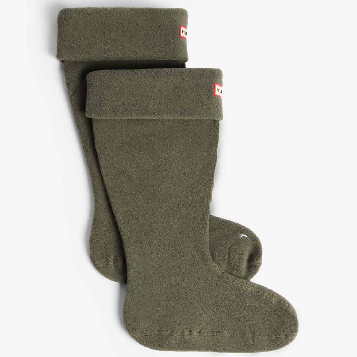 Hunter Recycled Downpour Fleece Tall Boot Socks - Olive Green