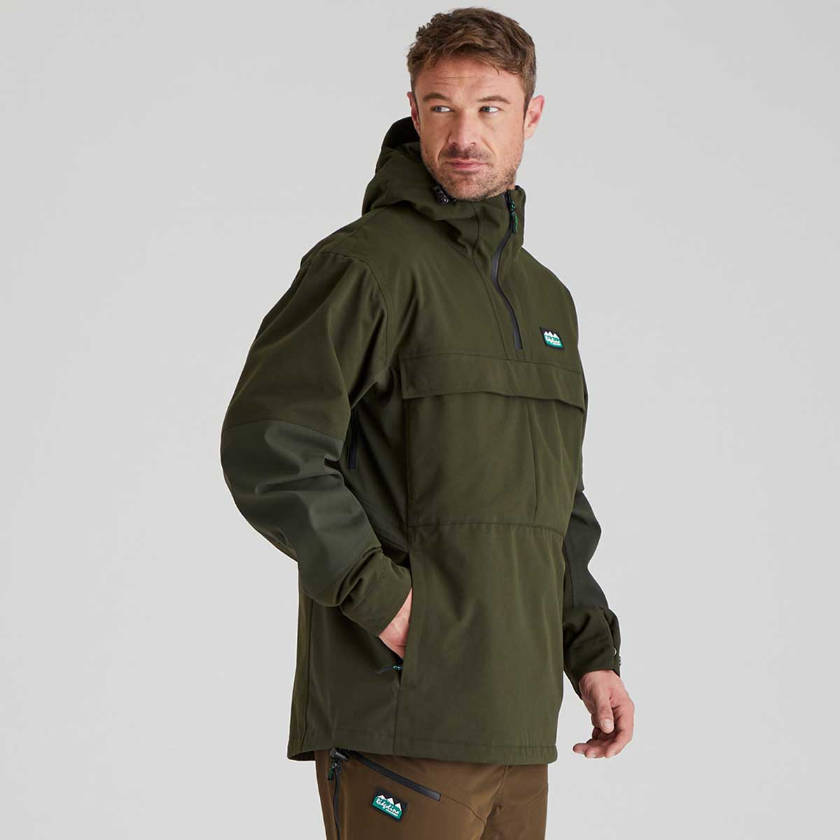 Ridgeline Men's Cambrian Smock - Deep Forest - Side