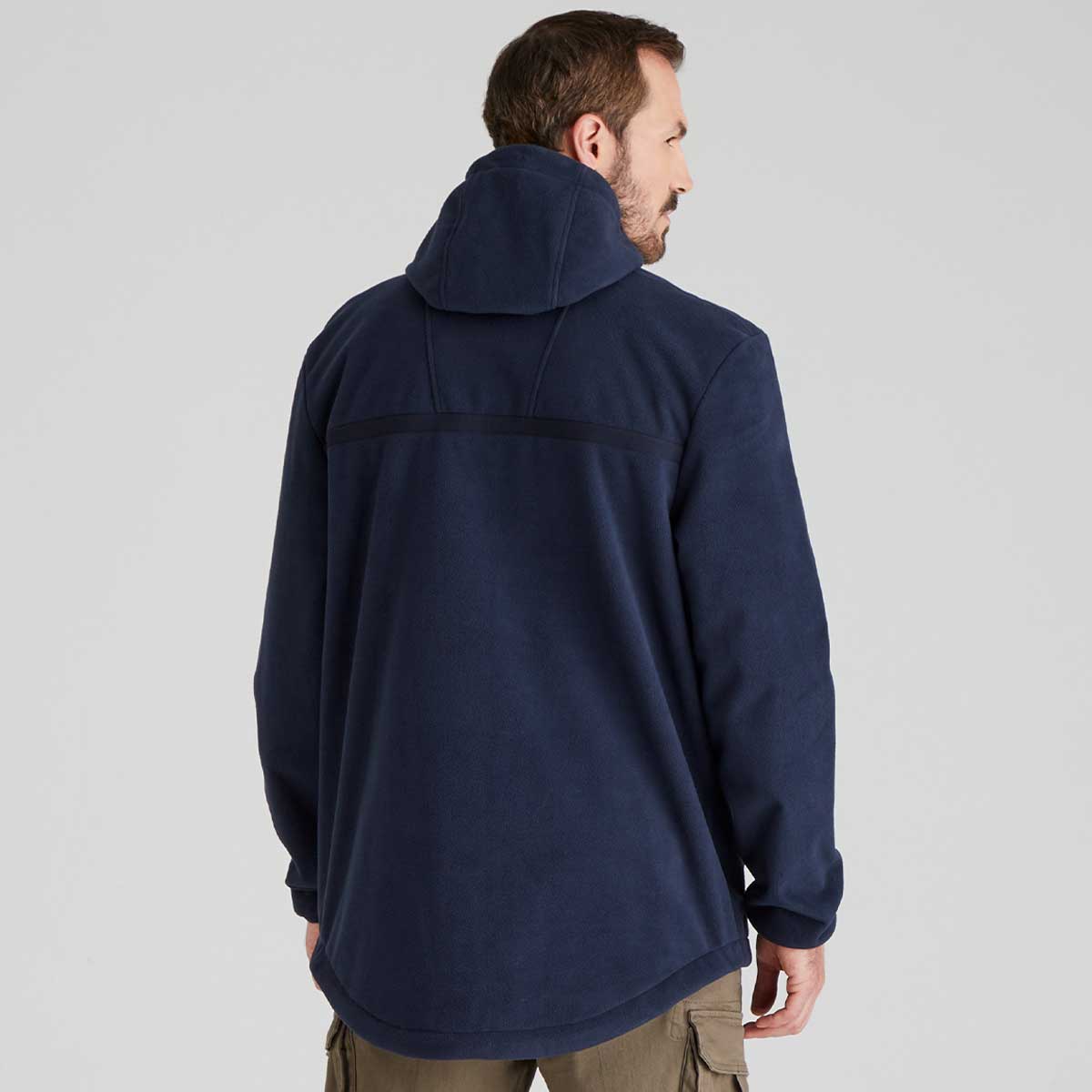 Ridgeline Kodiak Mens Fleece Smock -Navy - Rear