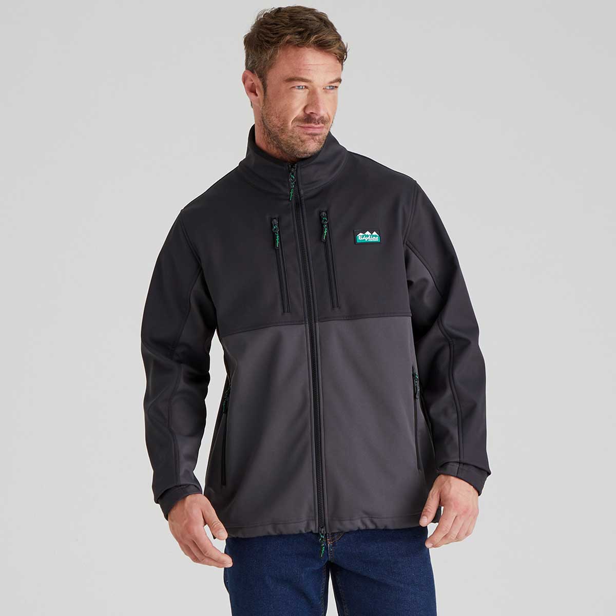 Ridgeline Ranger 24 Men's Softshell Jacket - Shale - On Model