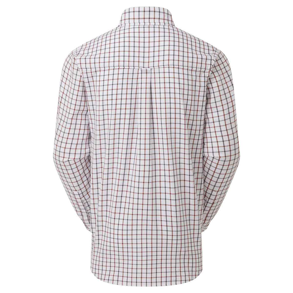 Ridgeline Sedgebrook Men's Checked Shirt - Shale/Deep Russet - Rear