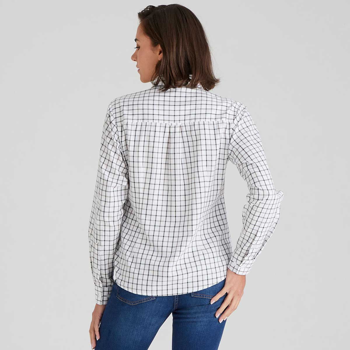 Ridgeline Sedgebrook Women's Checked Shirt - Deep Forest - Rear View