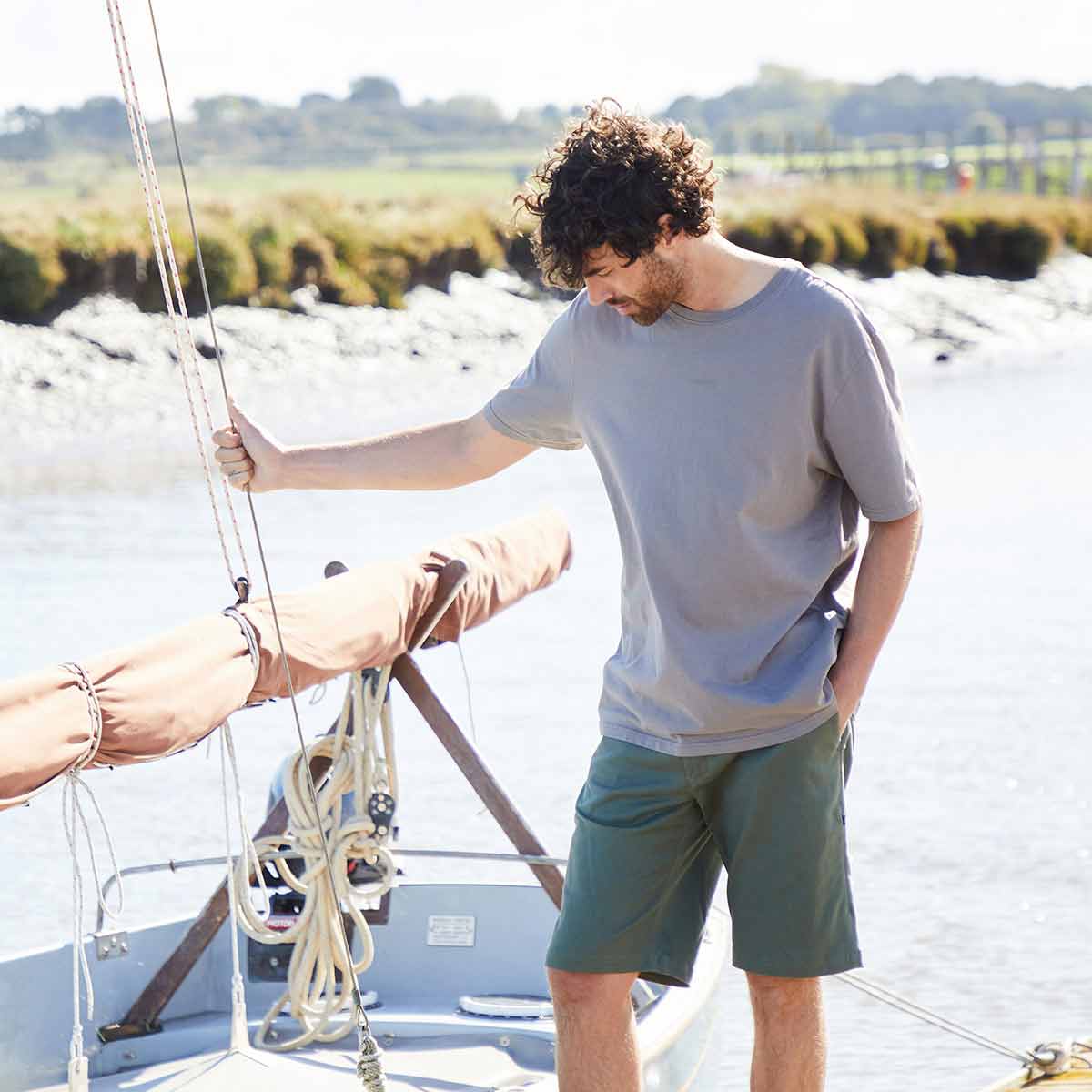 Ridgeline Waxham Shorts - Khaki - Model