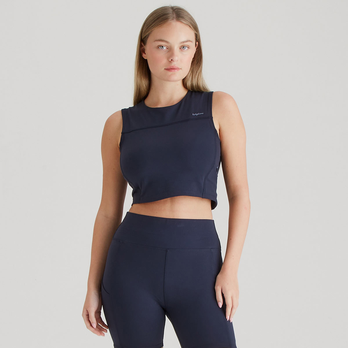 Ridgeline Women's Infinity Crop Top - Navy