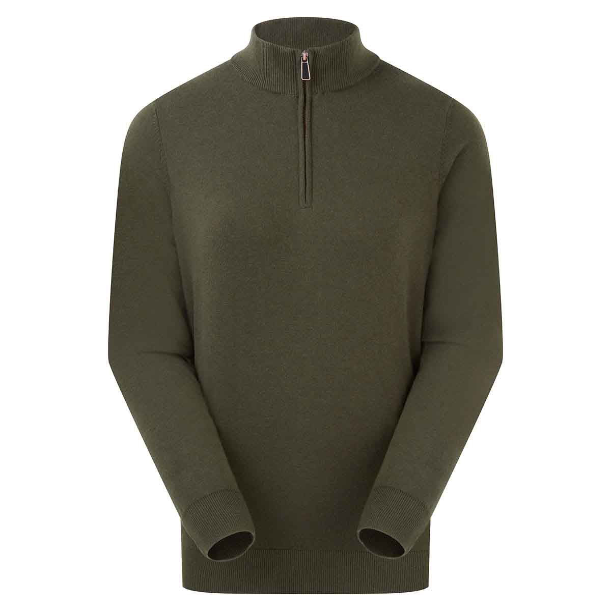 Ridgeline Women's Melford 1/4 Zip Neck Jumper - Deep Forest