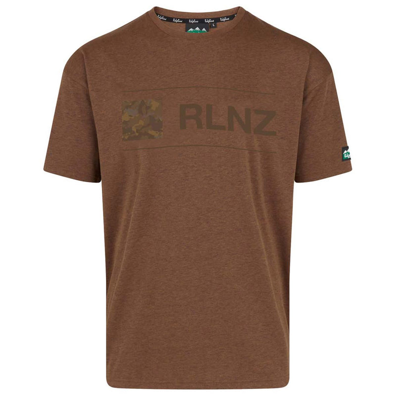 Ridgeline Basis T-Shirt - Ochre Marl - Front