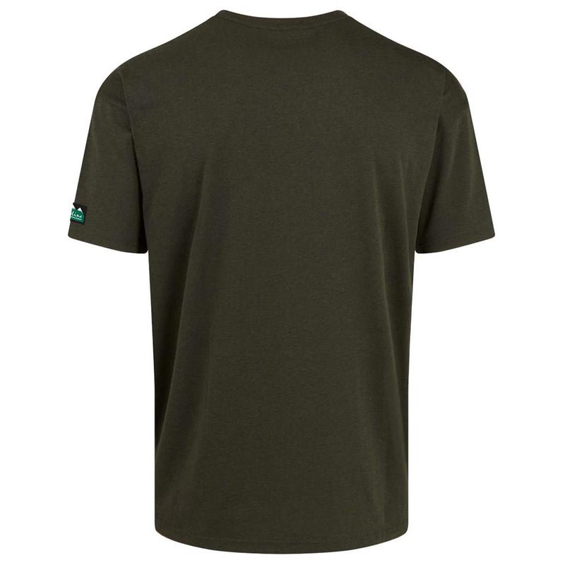 Ridgeline Basis T-Shirt - Olive Marl - Back