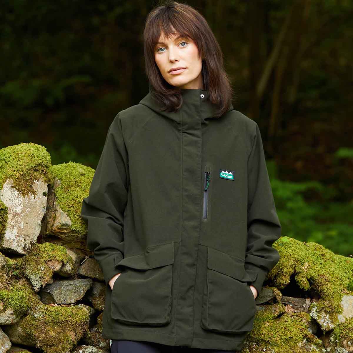 Ridgeline Ladies Jacket in Rhea Style - Deep Forest 