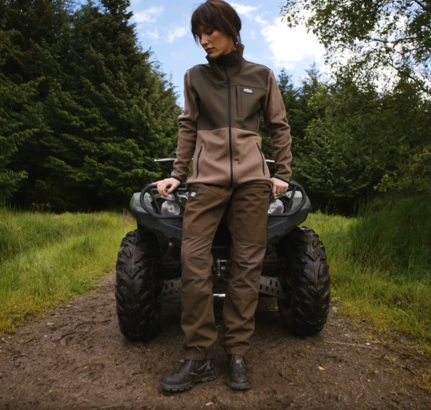 Ridgeline Ladies Trousers in Cambrian style in Bark