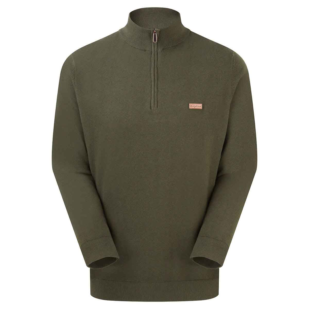 Ridgeline Men's Hartland 1/4 Zip Neck Jumper - Deep Forest