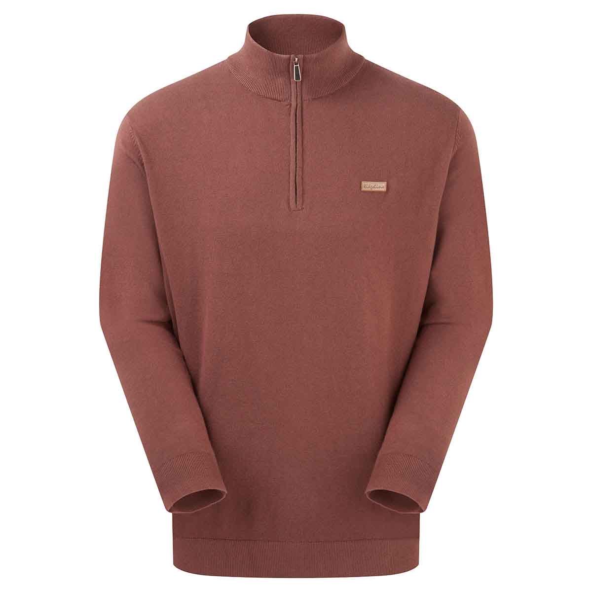 Ridgeline Men's Hartland 1/4 Zip Neck Jumper - Oxblood