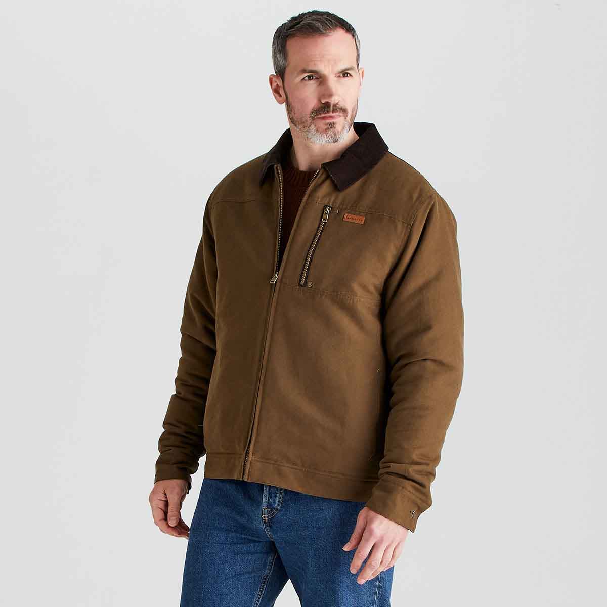 Ridgeline Men's Montana Work Coat - Moody Teak - On Model Front