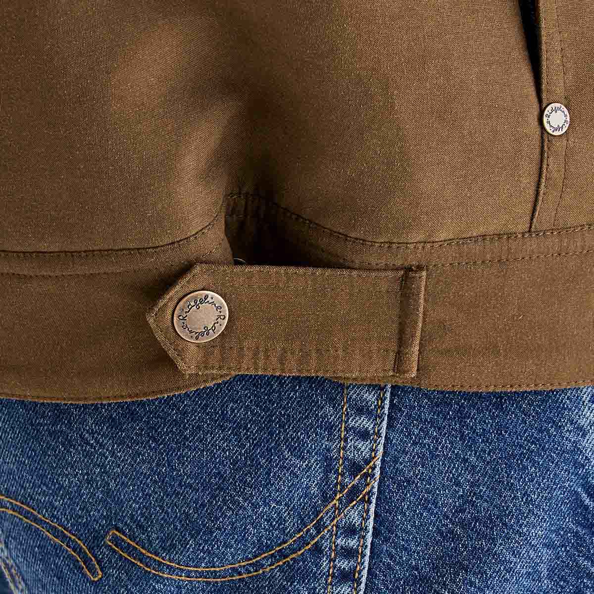 Ridgeline Men's Montana Work Coat - Moody Teak - Side Adjuster