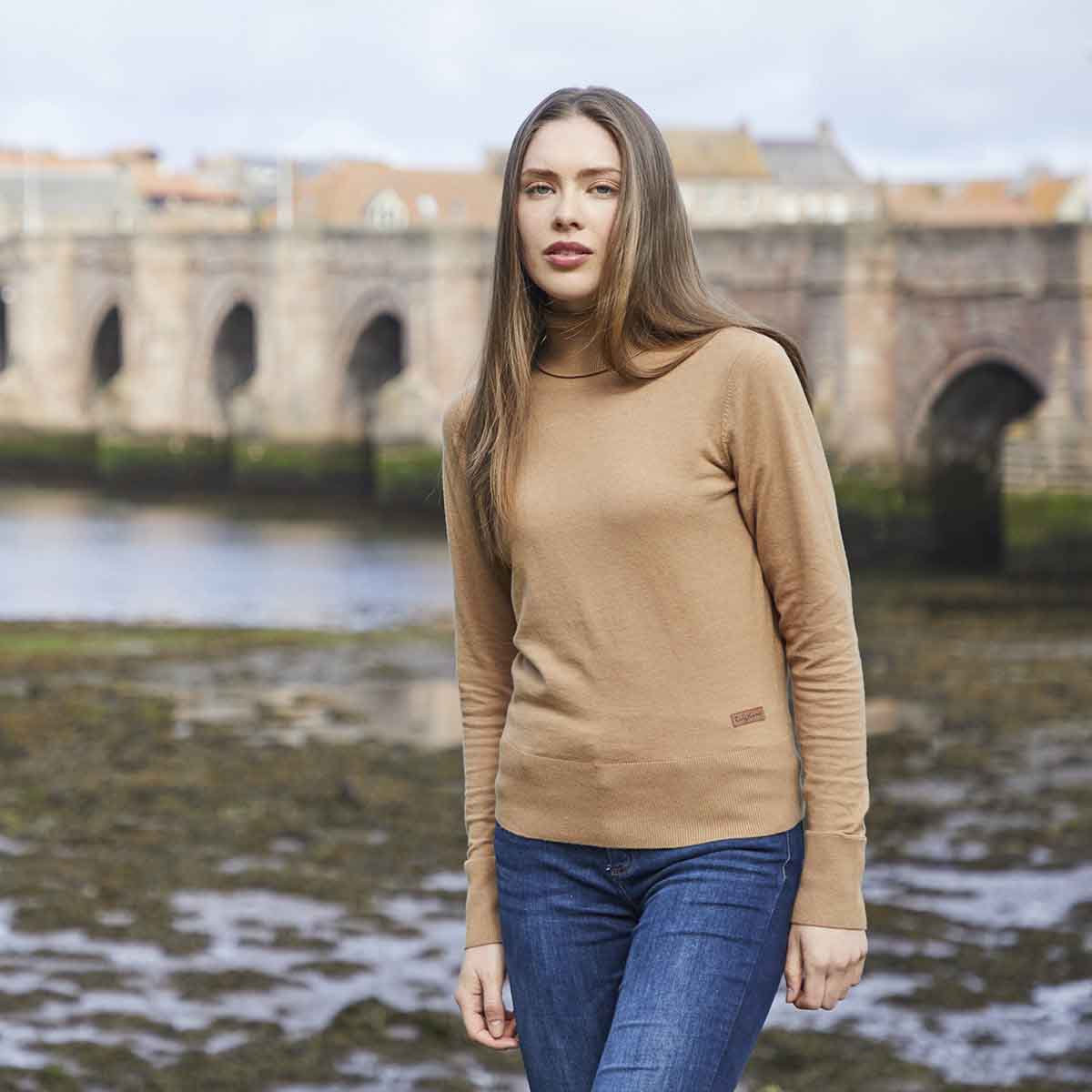Ridgeline Women's Melford Roll Neck Jumper - Sienna - Life