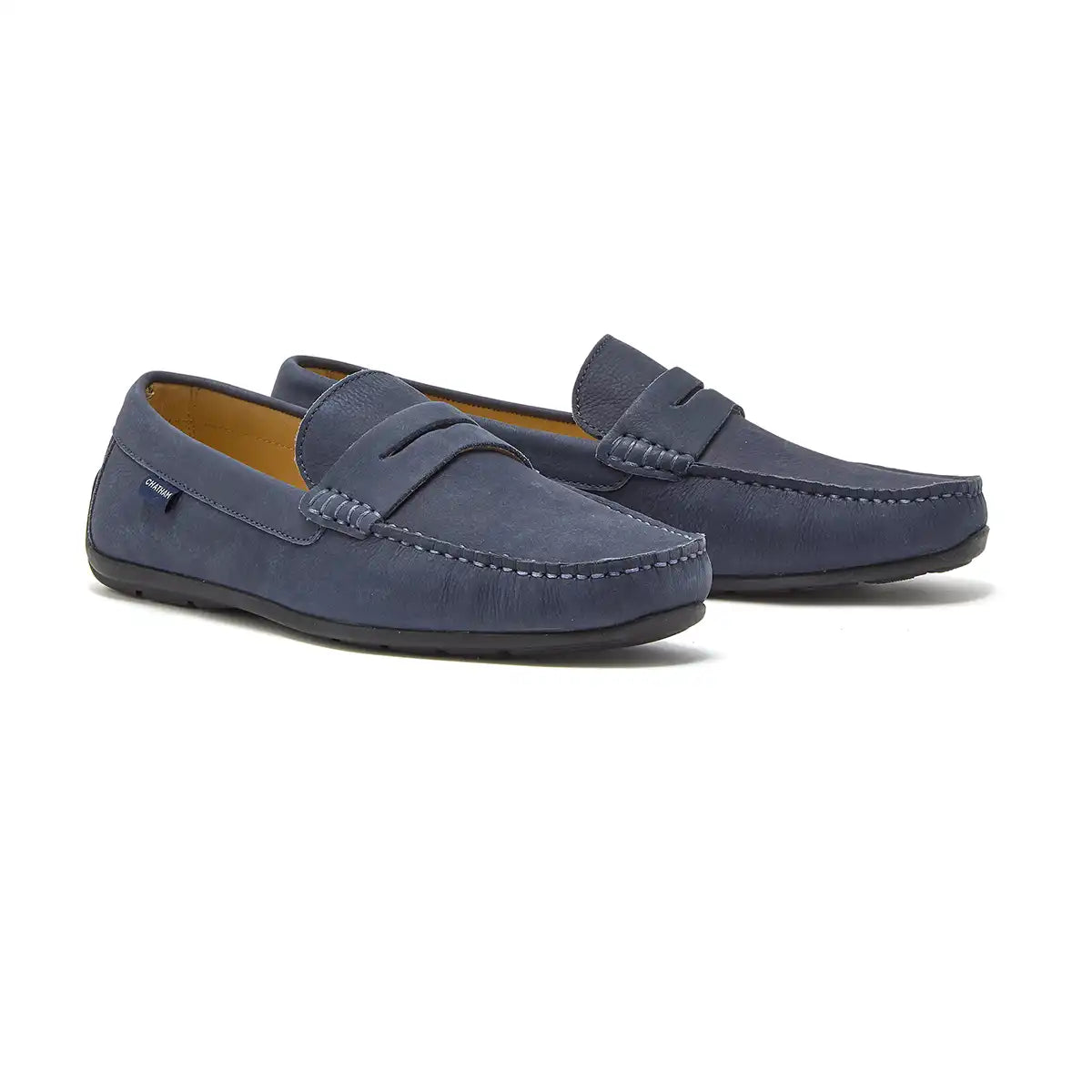 Chatham Penzance Men's Mocassins-Navy