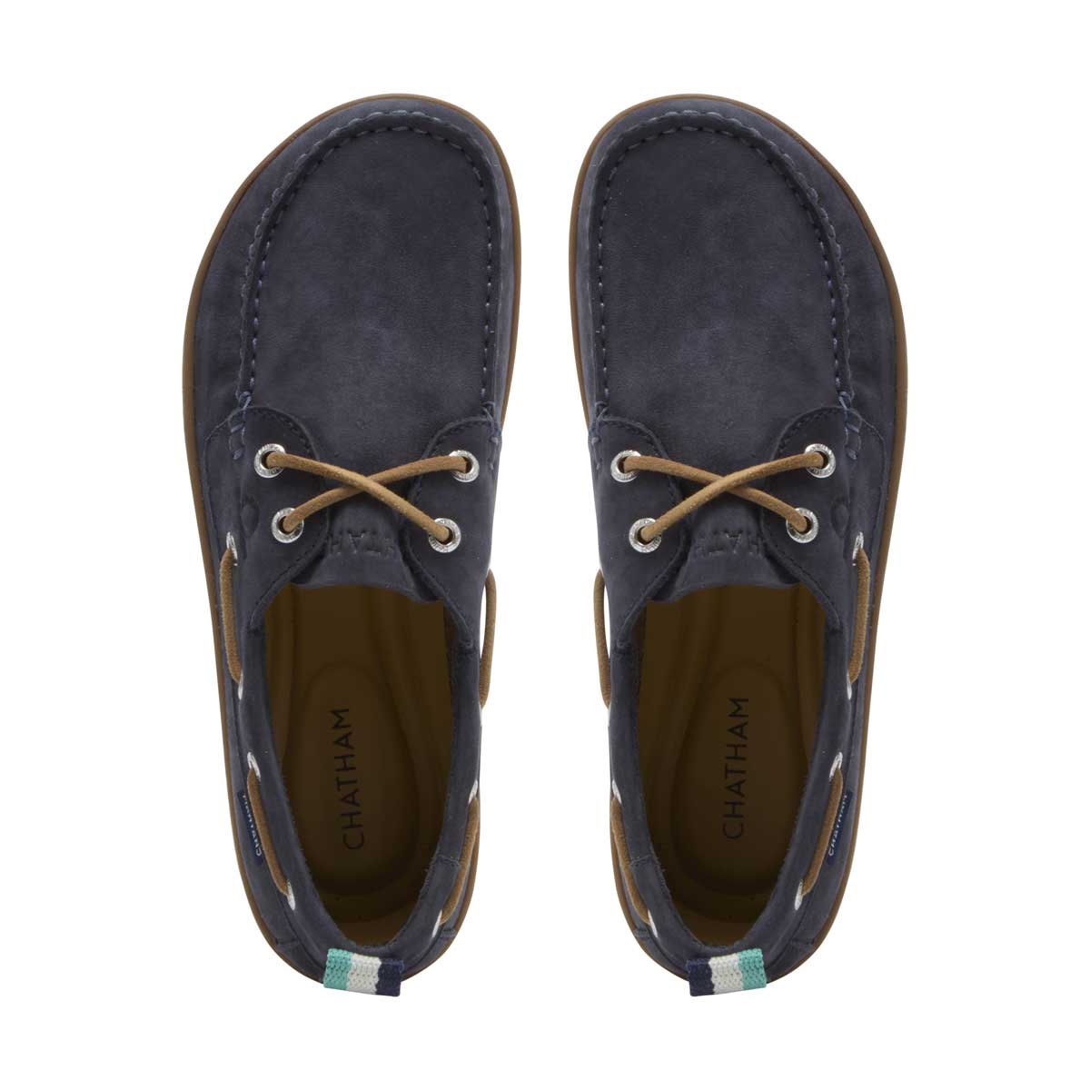 Chatham Eclipse Lady Nubuck Barefoot Boat Shoes - Navy