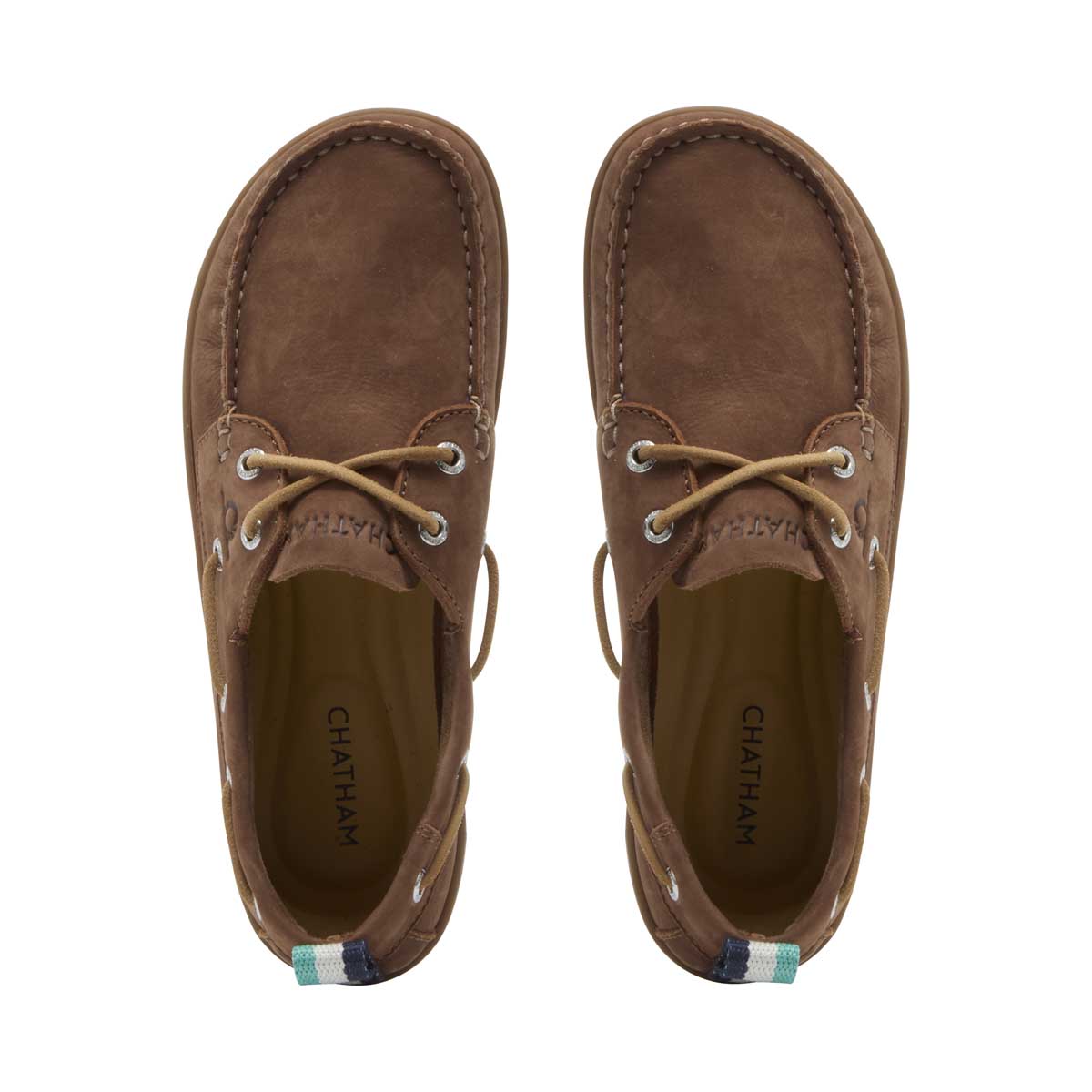 Chatham Eclipse Lady Nubuck Barefoot Boat Shoes - Tan - Above