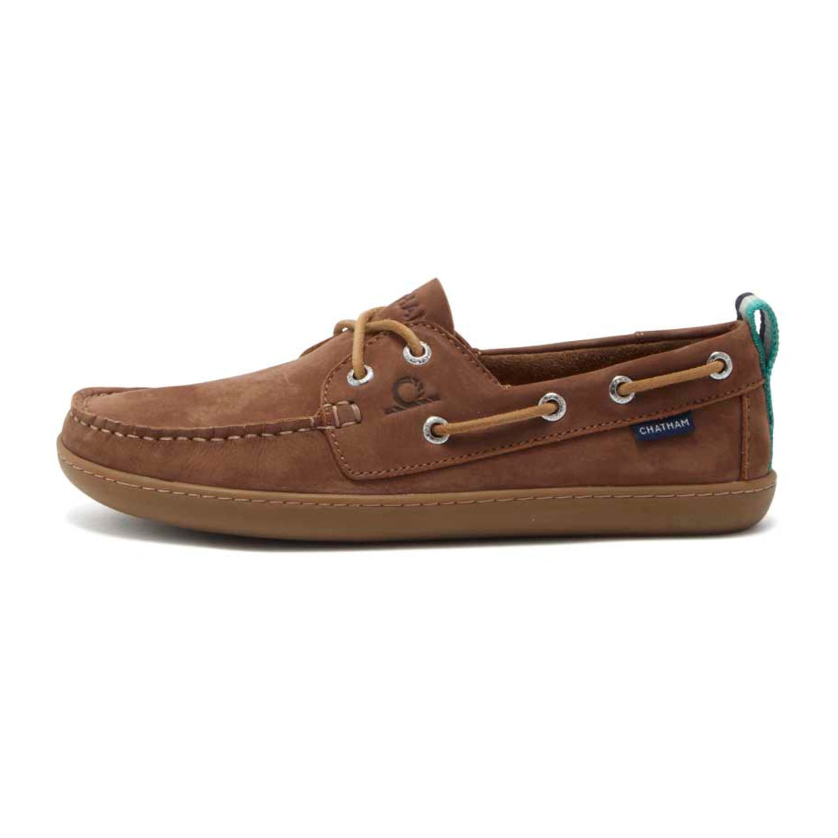 Chatham Eclipse Lady Nubuck Barefoot Boat Shoes - Tan - Left