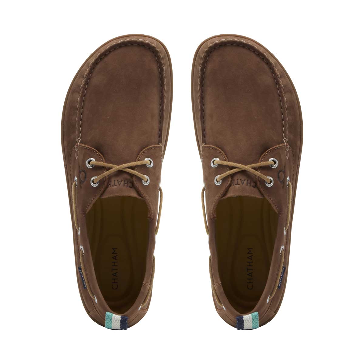 Chatham Eclipse Nubuck Barefoot Boat Shoes - Tan - Above
