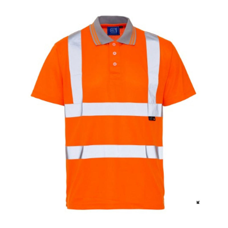 Hi-Vis Reflective Polo Shirt Orange