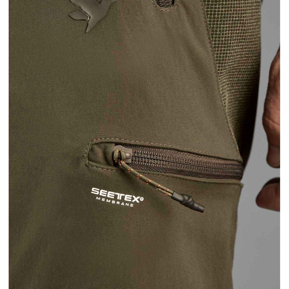 Seeland Outdoor Reinforced Trousers - pine green pocket detail