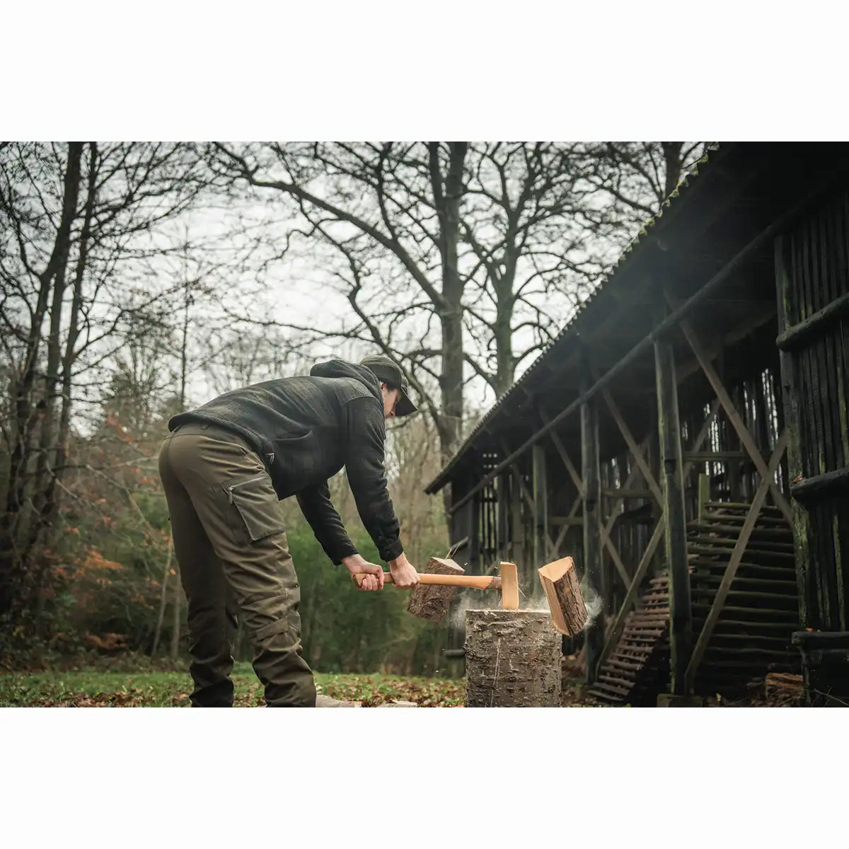 Seeland Canada Yukon Jacket - Pine Green Check - Worn By Model