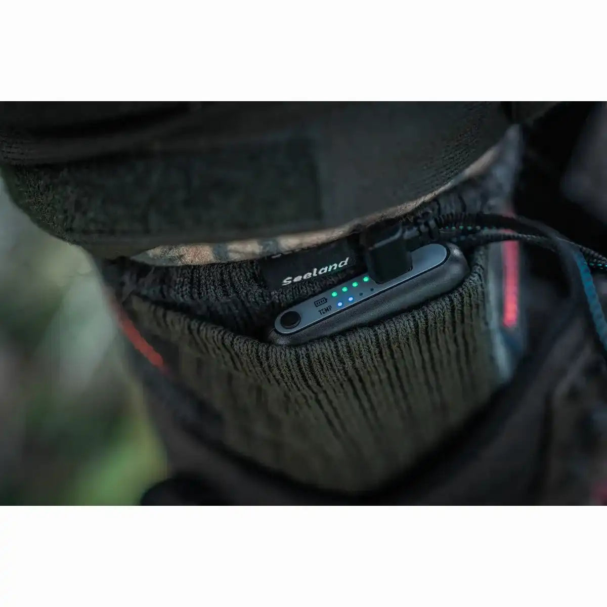 Seeland Celsius Heat Sock - In Action with Power Bank