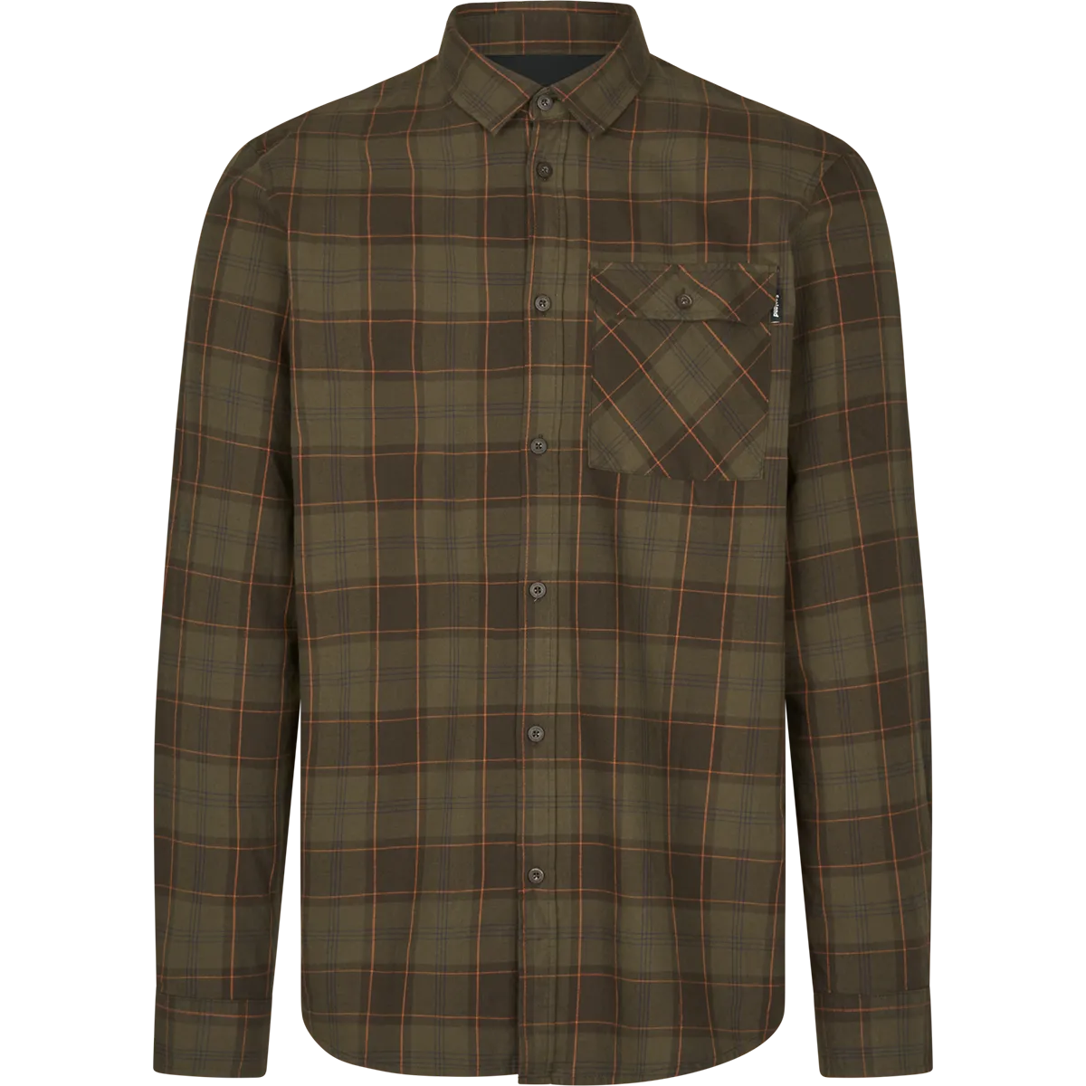 Seeland Glen Flannel Shirt - Grape Leaf/Dark Navy Check - Front